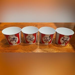 Vintage Disney popcorn bowls. Set of four. Like new.